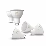 Philips Hue White Ambiance GU10 LED Spot 5er Pack (400lm), dimmbare LED Lampen für das Hue Lichtsystem mit warmweißem/kaltweißem Licht, smarte Lichtsteuerung über Sprache und App