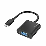 Hama USB C auf VGA Adapter, Full HD 1080p (USB C Adapter zum Anschluss von PC, Laptop, MacBook, Tablet, iPad, Handy an Monitor, TV, Beamer, kompatibel mit Thunderbolt 3, 4, DisplayPort-Alternate Mode)