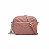 Miss Lulu Umhängetasche Damen Klein, Handytasche zum Umhängen aus PU Leder, Crossbody Bag mit Verstellbarem Gurt, Umhängetaschen Schultertaschen mit 4 Fächern