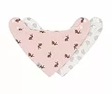 LÄSSIG Baby Lätzchen Halstuch Dreieckstücher Set 2 Stk. Bio-Baumwolle Druckknopf wendbar/Baby Bandana Little Forest Rabbit