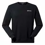 Berghaus Herren Sweatshirt mit Logo und Rundhalsausschnitt | Zusätzliche Wärme | Besonders bequem Midlayer, Schwarz/Schwarz, L