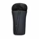 hauck Universal Fußsack für Buggys, Kinderwagen & Fahrradanhänger, Warm mit Fleece Innenfutter, Anti-Rutsch, 2 Wege Reißverschluss, Kapuze, Waschbar & Faltbar (Schwarz)
