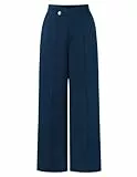 GRACE KARIN Hose mit weitem Bein für Damen, Sommer, Herbst 2025, Sweathose, Arbeitshose, Hose, Business, Freizeit, Outfits, Marineblau, S