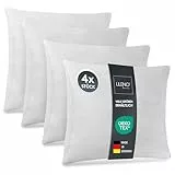 LILENO HOME 4er Set Kissenfüllung 40 x 40 cm - waschbares Innenkissen geeignet für Allergiker - Polyester Kisseninlet als Couchkissen, Sofa Kissen, Cocktailkissen und Kopfkissen