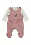 Sterntaler Strampler Set Blümchen - Baby Strampler aus Jersey mit Esel Emmi Girl Applikation - mit Langarmbody - Drucknöpfe im Schritt - bequemer Mädchen Zweiteiler ab Geburt - mattrosa, Größe 68