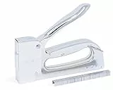 REGUR 23 Handtacker - präziser Profi-Tacker inkl. 5000 Stück Regur Typ 37/8mm Feindraht-Klammern zur Befestigung von Stoffen, Polsterarbeiten, Holz-Etikettierung u.v.m.