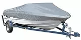 EXCOLO Bootabdeckplane XS 4,90m x 1,80m Grau – Wasserabweisende, Winterfeste Persenning, Kälte- & Hitzebeständig, Universelle Passform, Reißfest, Schutzplane für Motor- und Angelboote