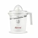 Girmi SR04 Zitruspresse, 25 W, Druckpresse, Kapazität 800 cc, doppelte Saftschale, Einstellung der Fruchtfleischfilterung, Weiß