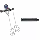 Güde 58048 Rührwerk GRW 1800 (Aufsatz 140 mm, 1800W, 2-Gang-Getriebe, Soft-Start-Funktion, Arretierbarer Schalter) & HIKOKI 754745 M14-Gewinde-180 mm Verlängerung