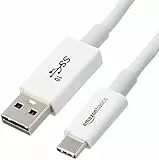 Amazon Basics USB-C-auf-USB-A 3.1 Gen 2-Adapter-Schnellladekabel, 10 Gbit/s High-Speed, USB-IF-Zertifiziert, für Apple iPhone 16/15, iPad, Samsung Galaxy, Tablets, Laptops, 0.9 m, Weiß