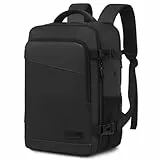 Yankony Handgepäck Rucksack 40x20x25 für Ryanair Reiserucksack für Flugzeug 14 Zoll Laptopfach Wasserdicht & Diebstahlsicher Schulrucksack für Herren Damen, Schwarz