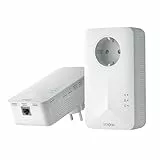 STRONG AV1000 Powerline Adapter Set mit Steckdose, Dualband WLAN AC1200 Mbit/s, HomePlug AV2 Powerline Ethernet Erweiterung, Gigabit LAN Ports, Plug & Play, Energiesparmodus (POWERL1000WFDUOEUV2)