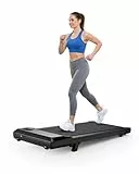 Superun Walking Pad max 159 KG/136 KG, Laufband für Zuhause mit Trainingsmodus, Leise Laufband Schreibtisch mit App und virtuellen Laufstrecken. Vor Ort erlebbar
