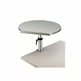 MAUL Stehpult 60x52x2,2cm | Runder Tisch mit Klemmbefestigung für den Schreibtisch | Höhenverstellbar | Eleganter Schreibtisch Organizer | Praktische Ablage für Stift, Locher und Ordner | Grau