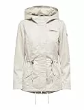 ONLY Damen Übergangs-Jacke ONLLorca Canvas Parka mit Kapuze 15216452, Moonbeam,L