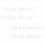 4 Stück „I Love You Drive Safe'-Spiegelaufkleber, niedliche Auto-Aufkleber für Frauen, Auto-Aufkleber für Frauen, Rückspiegel-Aufkleber, Valentinstagsgeschenke für sie, ihn (weiß)