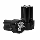 Bonadget 2X 4000mAh BL1013 Ersatzakku für Makia Akku 10,8V BL1013 BL1014 194550-6 194551-4 194588-1 195332-9 DF030D DF330D LCT203W TD090D TW100D UH200D