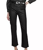 7 For All Mankind Damen High-Waisted Slim Kick Flare Pants Hose, Schwarz beschichtet, 23 US