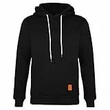 Lantch Herren Kapuzenpullover Sweatjacke Pullover Hoodie Sweatshirt Langarm Herbst Winter Casual Top Bluse(Schwarz-m)