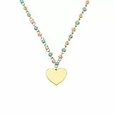 Prinzessin Lillifee Mädchen Halskette Herz Edelstahl vergoldet, Kommt in Schmuck Geschenk Box, 2033362