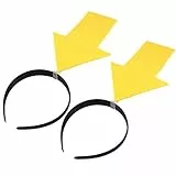 Amosfun 2Pcs Halloween Lustige Stirnband Pfeil Cosplay Haar Reifen Haarband für Halloween Party Foto Requisiten (Gelb)