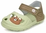 KVbabby Sandalen für Mädchen Bequem Jungen Geschlossene Pantoffeln Leicht Strand Hausschuhe Rutschfest Gartenschuhe Klettverschluss,Grün,20/21 EU/Etikett Größe 130