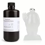 ELEGOO 3D Drucker Resin, UV 405nm Standard Resin mit Hohe Präzision und Schnelle UV-Härtung für MSLA/DLP/LCD 3D Drucker, Photopolymer-Kunstharz Flüssige 3D-Druckmaterialien, Transluzent 1000g