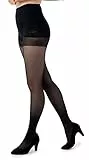 Disée Damen Tights Shaping Shape Feinstrumpfhose 30 DEN matt semi-blickdicht umweltfreundlich und nachhaltig, Farben:schwarz, SockSizes:42-44