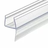 Gedotec Duschlippendichtung für Duschtüren wasserabweisend | 1 Stück - Profil-Dichtung | Länge: 2 m | Duschdichtung 8mm | Türdichtung PVC Transparent | Duschkabinen Dichtungen | Duschwand Dichtung