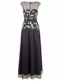 ApartFashion Damen Abendkleid Kleid, Navy-creme, 36 EU