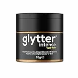 Glytter Glitzerpulver INTENSE für Getränke (gold rush) - essbarer Glitzer für Drinks & Flüssigkeiten, z.B. für Sekt, Cocktails - trinkbares & geschmacksneutrales Glitzerpulver MADE IN GERMANY