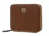 Pinko Taylor Geldbörse aus Leder, Braun, 12,3 x 10 x 2,3 cm, mit Reißverschluss und Mehreren Fächern