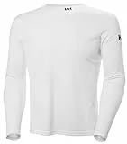 Helly Hansen Herren HH Tech Crew Langarm Funktionsshirt, Weiß, L