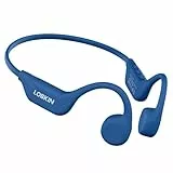 LOBKIN Knochenschall Kopfhörer Bluetooth 5.4, Open Ear Kopfhörer Kabellos Bone Conduction Kopfhörer IPX5 Wasserdicht Sport Kopfhörer für Fitness Radfahren Läufer, 10 Stunden Spielzeiten (Blau)