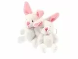 Miniblings Hasen Kaninchen Plüsch Ohrringe - Handmade Modeschmuck I Mini Teddy weiß - Ohrhänger Ohrschmuck versilbert