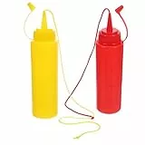 HEMOTON 2st Knifflige Ketchup-Flasche Kleine Ketchupflasche Ketchup-Flaschen Quetschen Lustiges Streichspielzeug Comedy-Requisite Ketchup-senf-Flaschen Halloween-Requisite Streiche Plastik