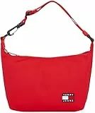 Tommy Jeans Damen Schultertasche Daily mit Logo, Rot (Red Hot), Einheitsgröße