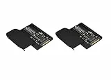 ADWITS 2 Packungen U.2 NVMe SSD-Laufwerk, 32Gbit/s M.2 Key-M (PCIe 4.0/3.0) zu U.2 (SFF-8639) 2,5-Zoll-7-mm-SSD-Konverter, kompatibel mit AHCI-SSD, Vollaluminium-CNC-Gehäuse -Schwarz