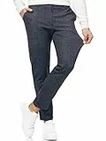 Indicode Herren Rodekro Performance Pants | Chinohose Herrenhose Super Stretch Stoffhose Bequeme Business Hose für Männer Structure, 32/32