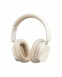Baseus Noise Cancelling Kopfhoerer Over Ear, ANC Kopfhoerer mit LHDC Hi-Res Sound, 3D-Raumsound, bis zu 100 Stunden Akkulaufzeit, ENC-Mikrofone, Bluetooth 5.3 Kopfhörer kabellos Faltbare, Cremefarben