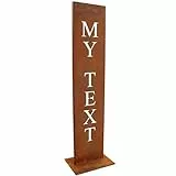 Rostikal Personalisierte Gartenschilder 71 cm - Individuelle Rostdeko Garten Deko Schilder mit Namen - Perfekt für Außendekoration & als Geschenke, Wetterfest und Langlebig