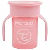 Twistshake 360 ​​Tasse | Baby-Schnabeltasse mit 360°-Trinkrand - 230 ml | Lernbecher für Kinder mit Henkeln | Auslaufsicherer Trinkbecher für Kleinkinder | BPA-frei | 6+ Monate | Rosa