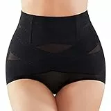 SIMIYA Damen Shapewear Unterhose Bauchweg Miederhose hoher Taille Unterwäsche Bauchkontrolle Miederpant weicher und bequemer Body Shaper für Frauen (Schwarz, M)