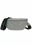 Fritzi Bum Vintage Rock Crossbody Kunstleder Damen Bauchtasche Umhängetasche Festival City vegan 12 x 29 x 9 cm, Grau
