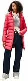 Tommy Jeans Damen Daunenmantel Essential Hooded Down Coat mit Kunstpelz, Rot (Vintage Cerise), XS