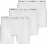 Calvin Klein Herren Trunk 3PK Badehose, White, M (3er Pack)