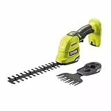 RYOBI 18 V ONE+ Akku-Gras- und Strauchschere RY18GSA-0 (Grasscherenmesser 12 cm breit, Strauchmesser 20 cm lang, werkzeuglose Messertausch, ohne Akku & Ladegerät im Karton)