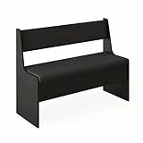 Vicco Esszimmer-Bank Roman, Schwarz, 41.5 x 106.6 cm, geeignet für platzsparende Ecklösungen im Essbereich