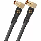 OEHLBACH Transmission Shift HD Antennenkabel gewinkelt, 90 Grad (Made in Germany - 4K UltraHD Koaxial Kabel für TV, Radio, Kabelfernsehen - HDTV, 4-Fach Schirmung) - 2m anthrazit