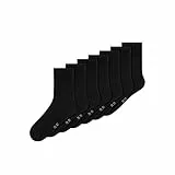 NAME IT Unisex Kinder Nknsock 7p Solid Noos Socken, Schwarz, 30
